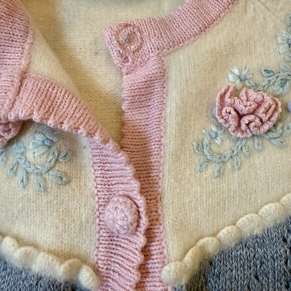 Charming Floral vintage cardigan, beautifully hand-embroidered - Picture 9 of 9